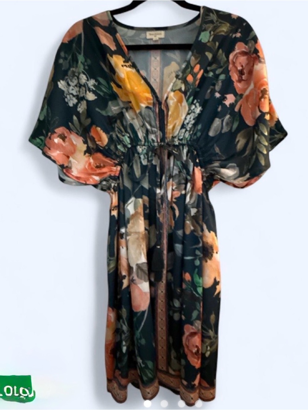 Floral V-Neck Mini Dress – S/M